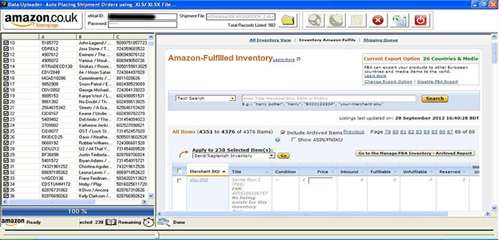 Auto Place Shipment Order on Amazon